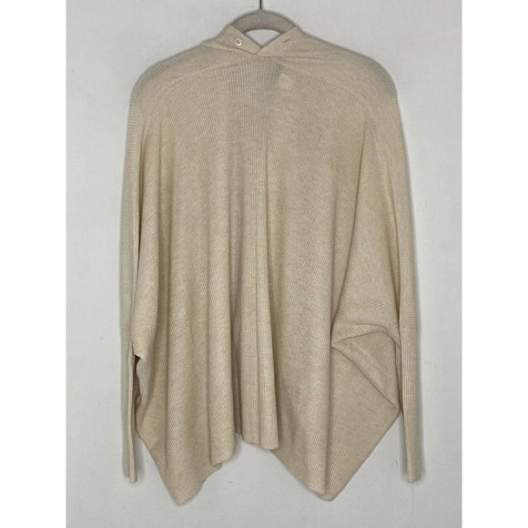 Kerisma Women’s Cropped Ivory Ribbed V Neck Dolman Cardigan Size S/M - Picture 6 of 7